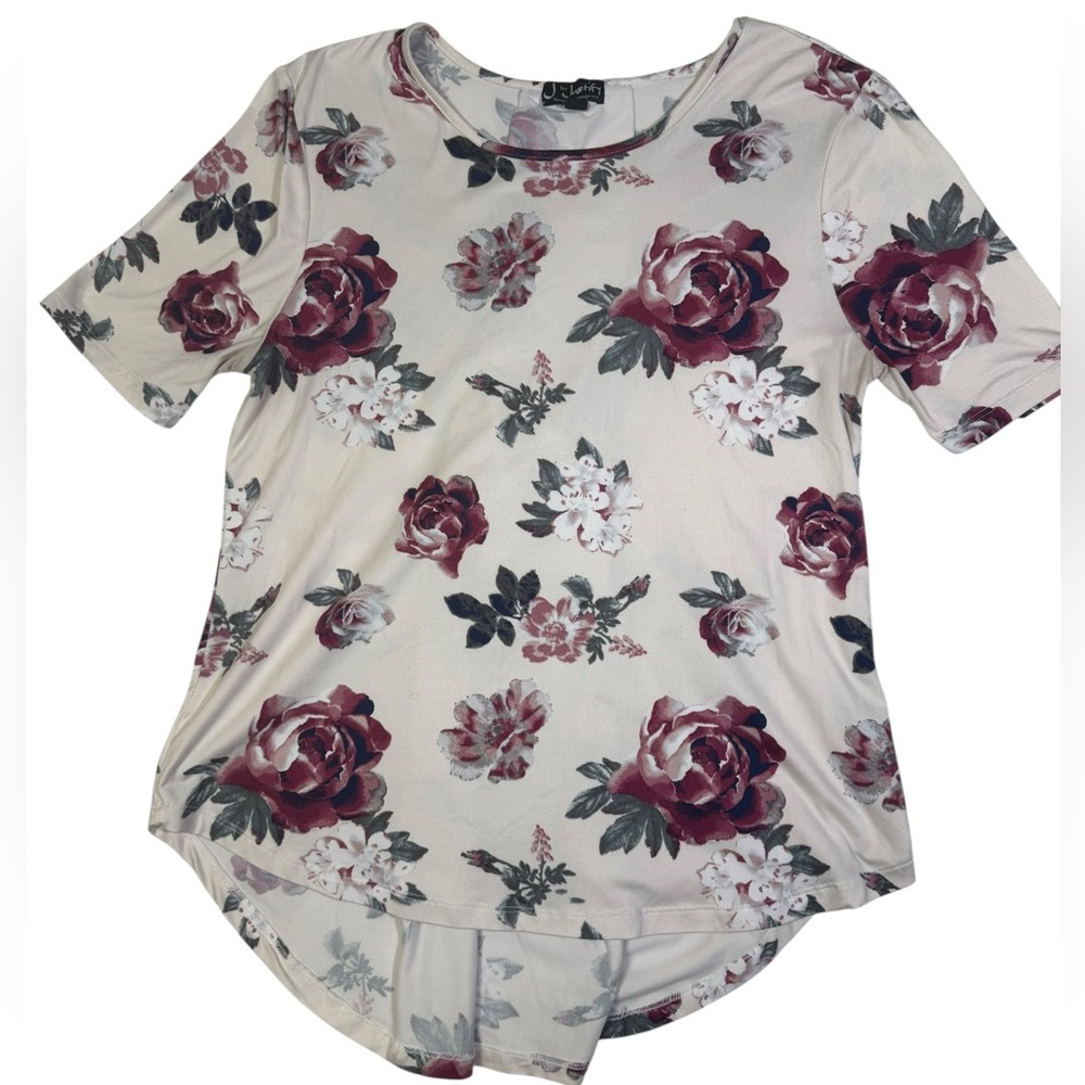 J‎ for Justify Floral High-Low Tee - Size L